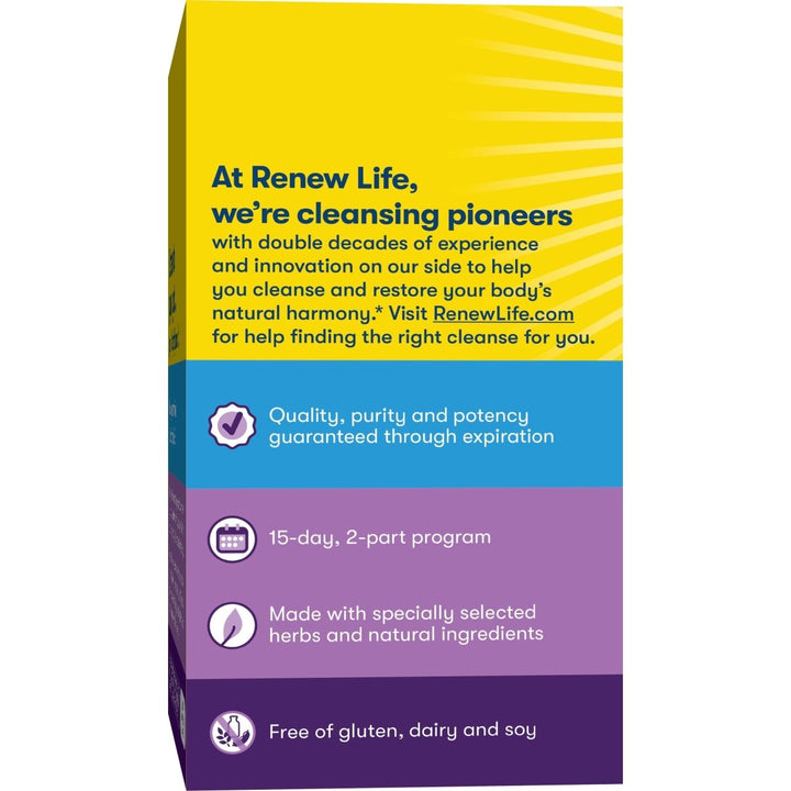Renew Life Adult Cleanse - Microbial Cleanse & Detox , Supports Balance of Intestinal Microorganisms - 2 - Part 15 - Day Program, Gluten, Dairy & Soy Free, Vegetarian, 90 Capsules & 1 Fl. Oz. Tincture - The Oasis of Health