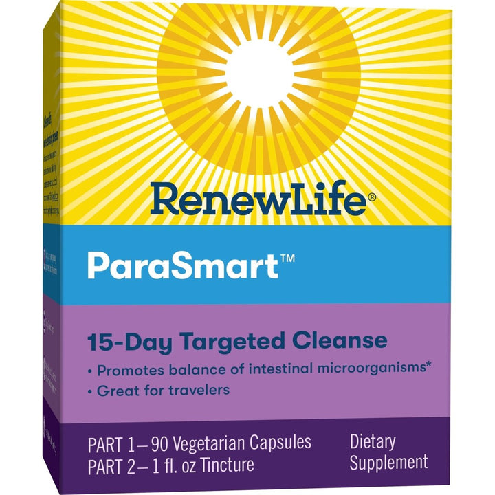Renew Life Adult Cleanse - Microbial Cleanse & Detox , Supports Balance of Intestinal Microorganisms - 2 - Part 15 - Day Program, Gluten, Dairy & Soy Free, Vegetarian, 90 Capsules & 1 Fl. Oz. Tincture - The Oasis of Health