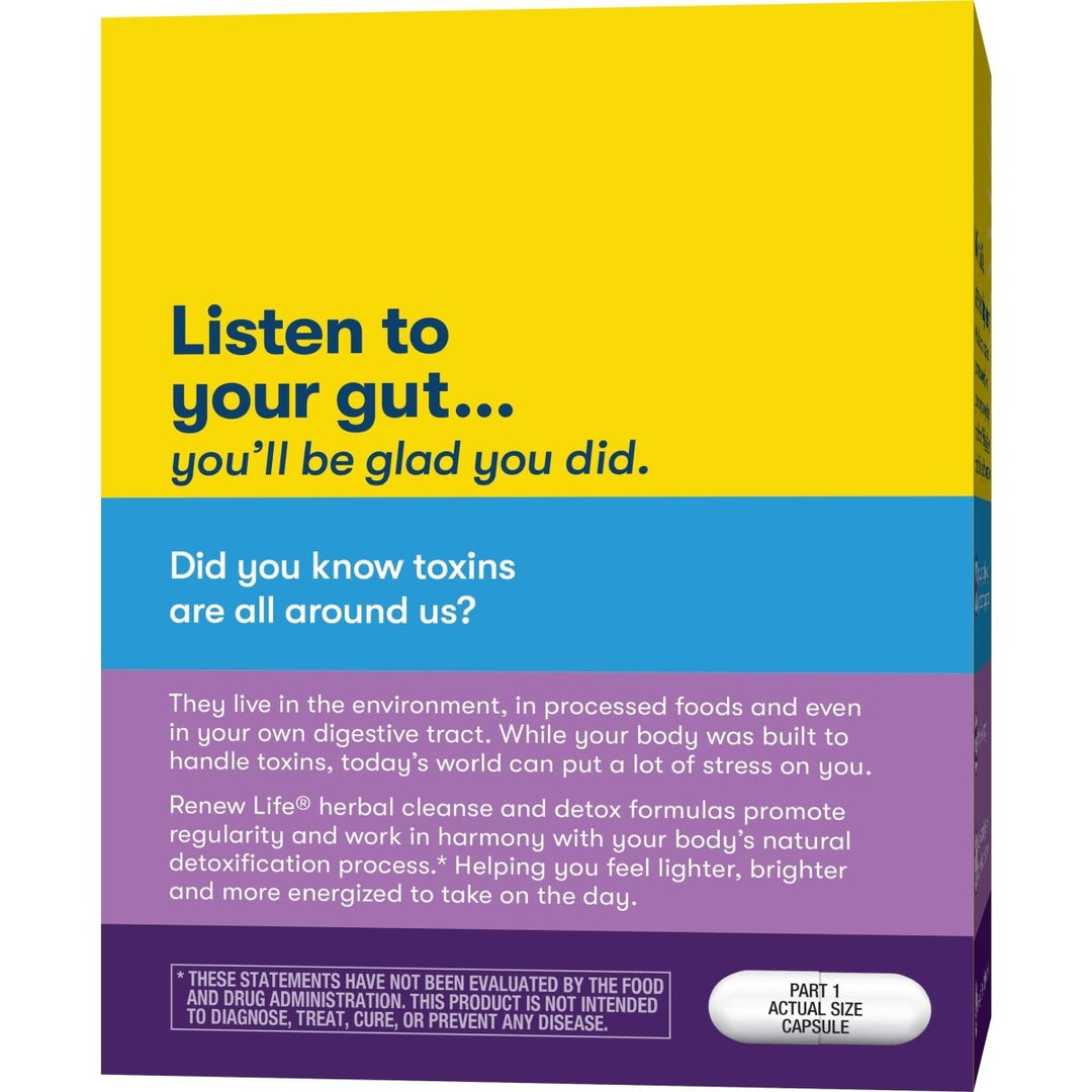 Renew Life Adult Cleanse - Microbial Cleanse & Detox , Supports Balance of Intestinal Microorganisms - 2 - Part 15 - Day Program, Gluten, Dairy & Soy Free, Vegetarian, 90 Capsules & 1 Fl. Oz. Tincture - The Oasis of Health