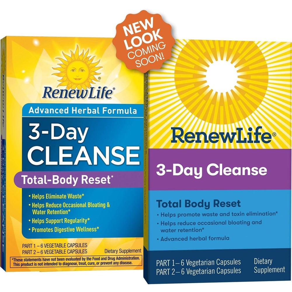 Renew Life Adult Cleanse Total Body Reset - 2 - Part, 3 - Day Program, 12 Vegetarian Capsules - The Oasis of Health