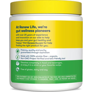 Renew Life Adult Completely Clear Organic Prebiotic Fiber - 7 oz | Keto - Friendly Fiber Powder Supplement - The Oasis of Health