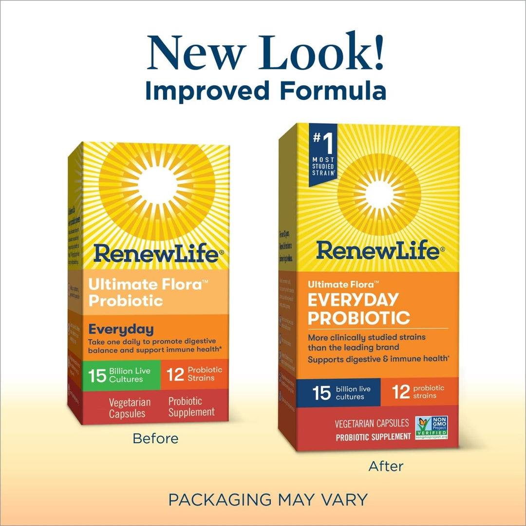Renew Life Adult Probiotics, 15 Billion CFU Guaranteed, Everyday Probiotic Supplement for Digestive & Immune Health, Shelf Stable, Gluten Dairy & Soy Free, 60 Capsules - The Oasis of Health