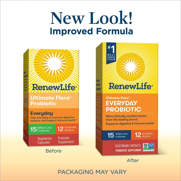 Renew Life Adult Probiotics, 15 Billion CFU Guaranteed, Everyday Probiotic Supplement for Digestive & Immune Health, Shelf Stable, Gluten Dairy & Soy Free, 60 Capsules - The Oasis of Health