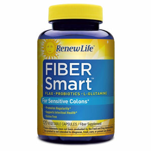 Renew Life - Fiber Smart - For Sensitive Colons - fiber supplement - colon health - 120 vegetable capsules - 30 day supply - The Oasis of Health
