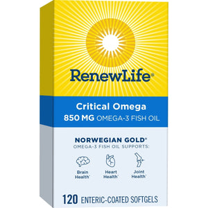 Renew Life Fish Oil, Norwegian Gold? Omega - 3 Supplement ? 120 Softgel Capsules - The Oasis of Health