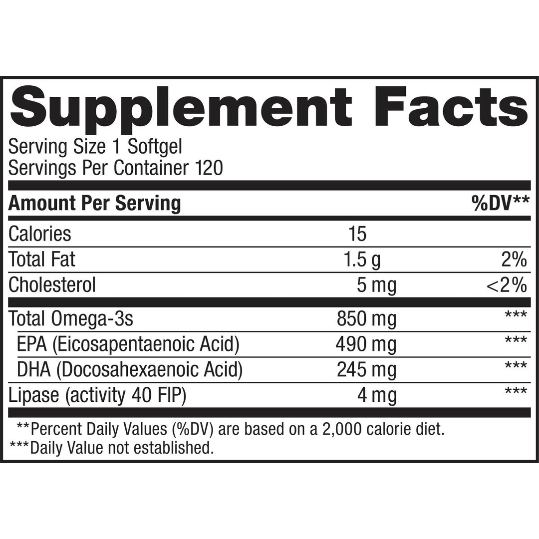 Renew Life Fish Oil, Norwegian Gold? Omega - 3 Supplement ? 120 Softgel Capsules - The Oasis of Health