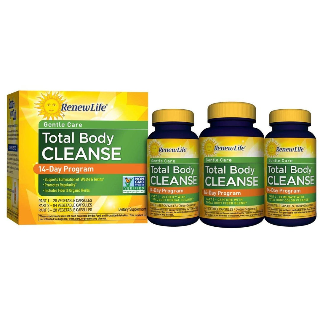 Renew Life - Gentle Care Total Body Cleanse - digestive detox and cleanse supplement - 14 day program - The Oasis of Health