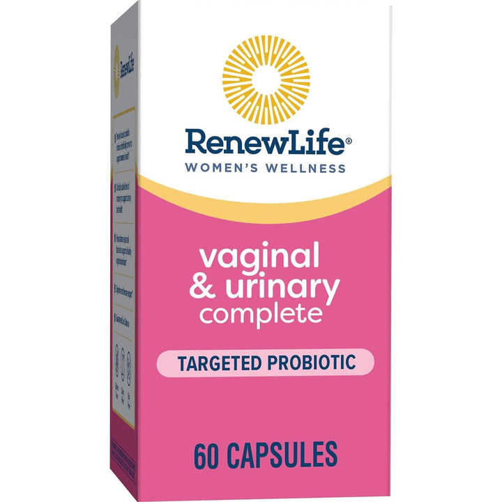 Renew Life Probiotics for Women, 3.5 Billion CFU, Probiotic Supplement for Digestive, Vaginal & Immune Health, Soy, Dairy & Gluten Free, Vaginal & Urinary Complete, Cranberry, 60 Capsules - The Oasis of Health
