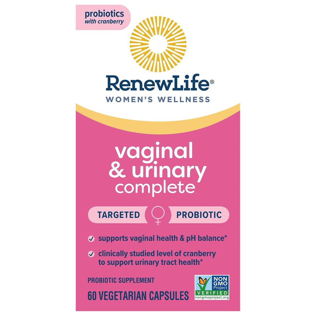 Renew Life Probiotics for Women, 3.5 Billion CFU, Probiotic Supplement for Digestive, Vaginal & Immune Health, Soy, Dairy & Gluten Free, Vaginal & Urinary Complete, Cranberry, 60 Capsules - The Oasis of Health