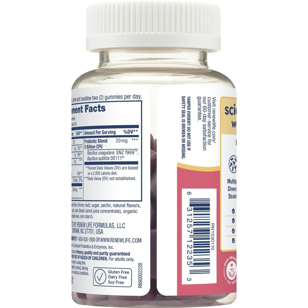 Renew Life Probiotics for Women - Support Urinary Tract Health, 2 Billion CFU, 48 Gummies - The Oasis of Health