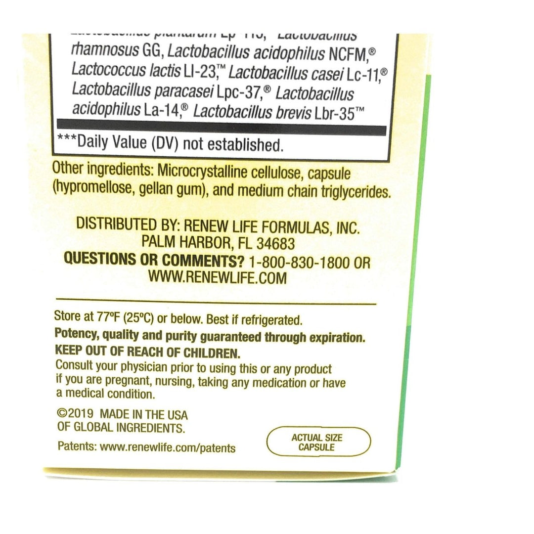 RENEW LIFE Ultimate Flora Adult 50+ Probiotic 30 Billion, 60 CT - The Oasis of Health