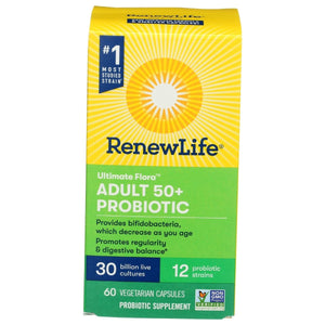 RENEW LIFE Ultimate Flora Adult 50+ Probiotic 30 Billion, 60 CT - The Oasis of Health