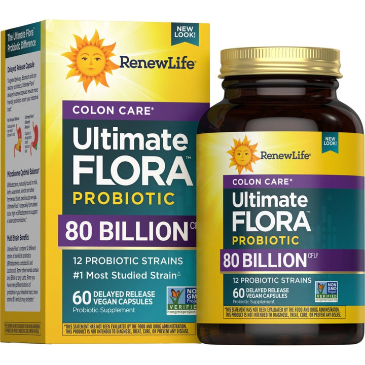Renew Life Ultimate Flora Colon Care 80B 60 Vcaps - The Oasis of Health