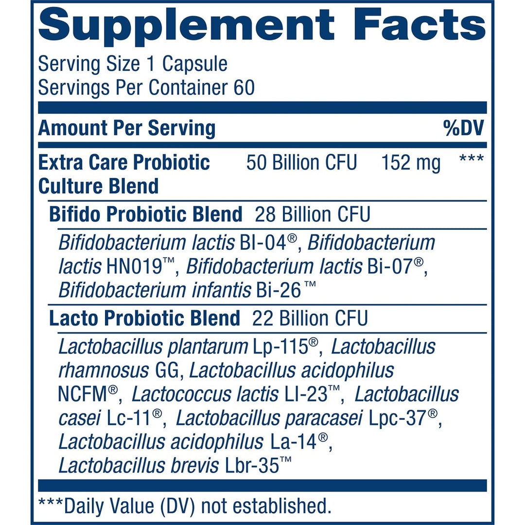 Renew Life Ultimate Flora Extra Care Probiotic 50 Billion 60 Vcaps - The Oasis of Health