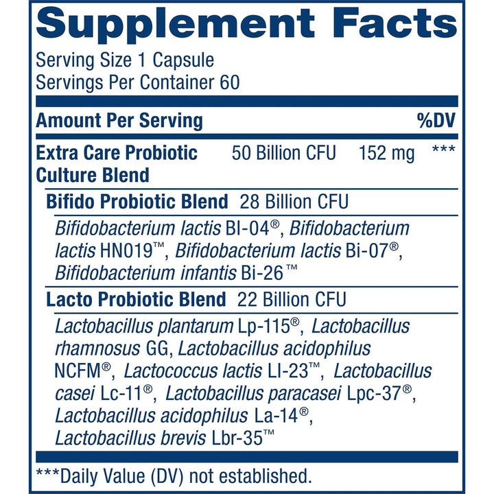 Renew Life Ultimate Flora Extra Care Probiotic 50 Billion 60 Vcaps - The Oasis of Health