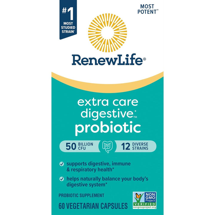 Renew Life Ultimate Flora Extra Care Probiotic 50 Billion 60 Vcaps - The Oasis of Health