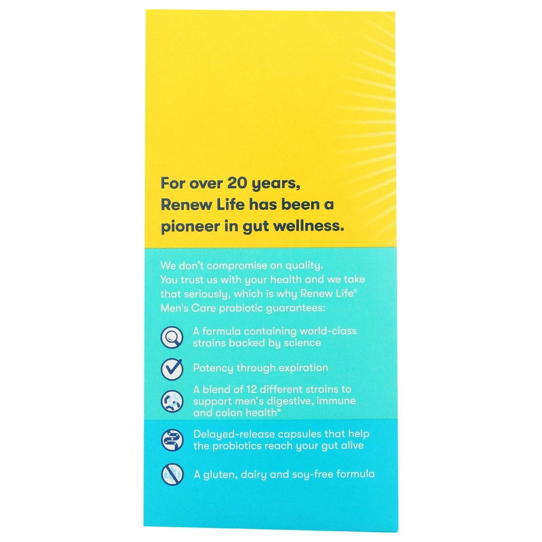 Renew Life Ultimate Flora Men's Care Probiotic - 30 Capsules - The Oasis of Health