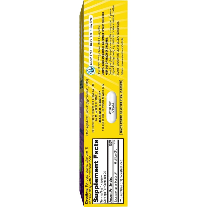 Renew Life - Ultimate Flora Probiotic Saccharomyces Boulardii - 6 Billion - 20 vegetable capsules (Packaging May Vary) - The Oasis of Health