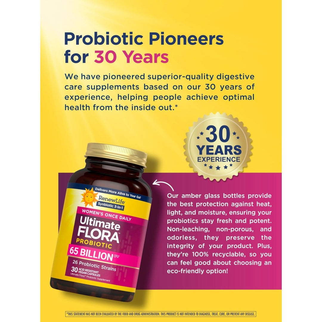 Renew Life Ultimate Flora Probiotics for Women 65 Billion CFU Delayed Release Vegan Capsules | Vaginal | Digestive Health | Immune Health | Dairy Free | 30 Count - The Oasis of Health