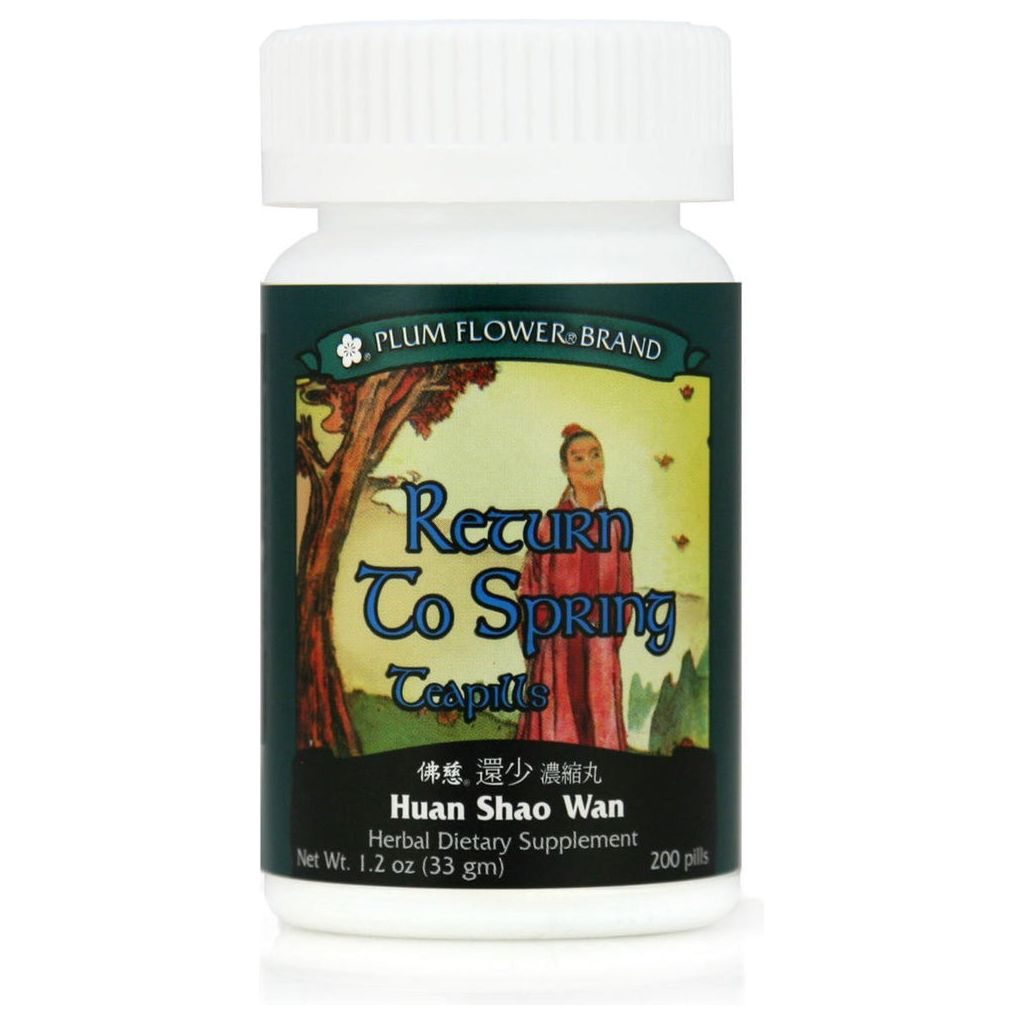 Return To Spring Teapills (Huan Shao Wan), 200 ct, Plum Flower - The Oasis of Health