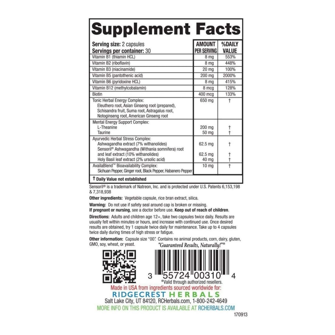 Ridgecrest Adrenal Fatigue Fighter 60 Vcaps - RG0029 - The Oasis of Health