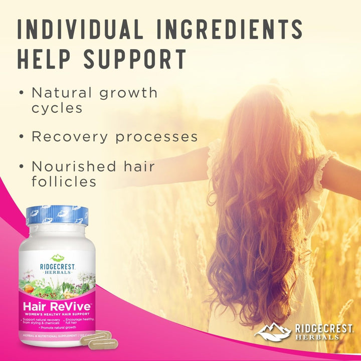 Ridgecrest Herbal Hair Revive 120 Capsules - RG0014 - The Oasis of Health