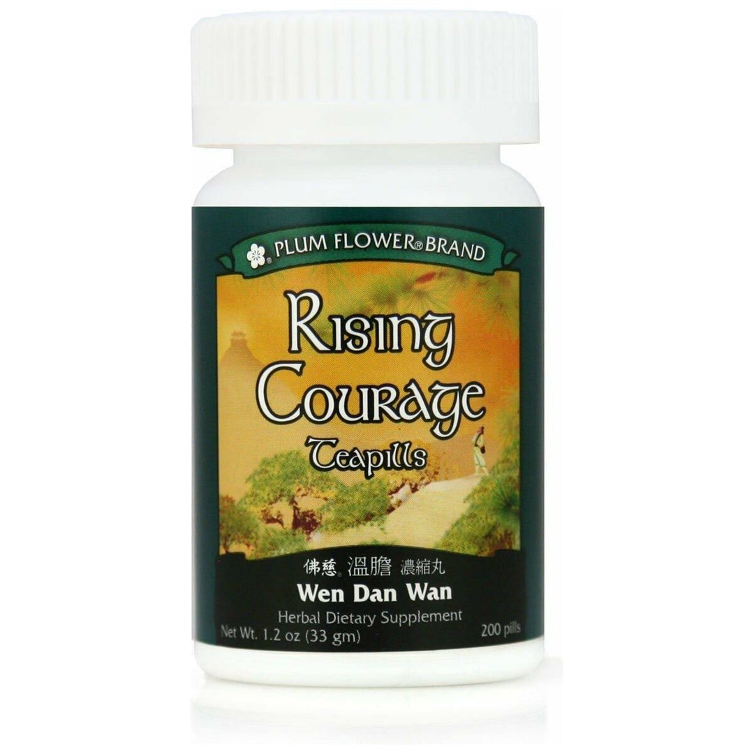 Rising Courage Teapills (Wen Dan Tang Wan), 200 ct, Plum Flower - The Oasis of Health