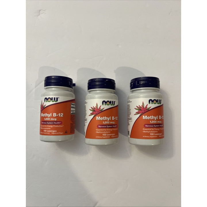 NOW B-12 1000mcg, 100 Lozenges (Pack of 3)