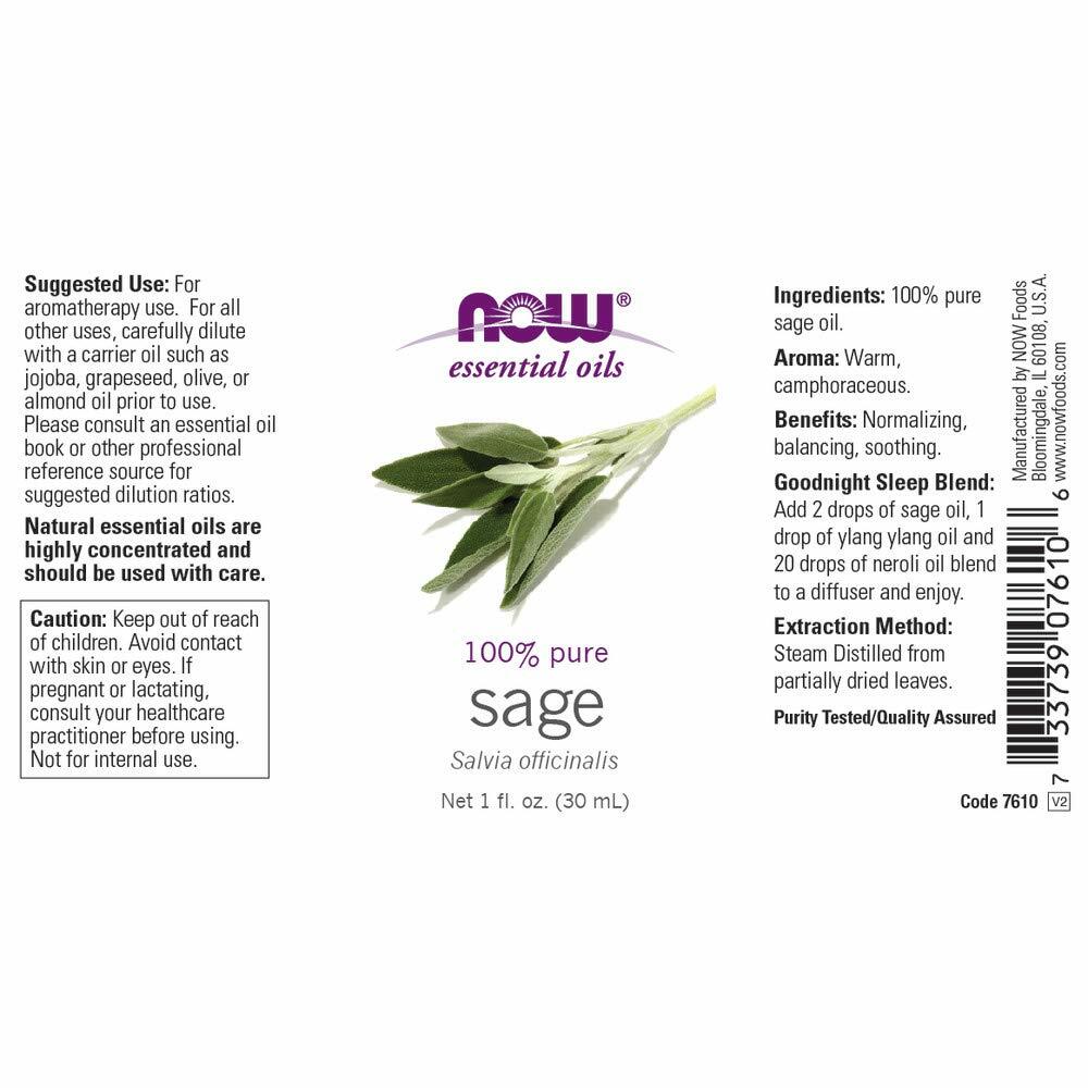 Sage oil , 1 Fluid Ounce (Pack of 2) - The Oasis of Health