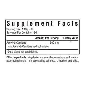 Seeking Health Acetyl - L - Carnitine - Acetyl - L - Carnitine Supplement - Supports Energy, Healthy Fat Metabolism, & Memory Health - 500 mg, 90 Capsules - The Oasis of Health