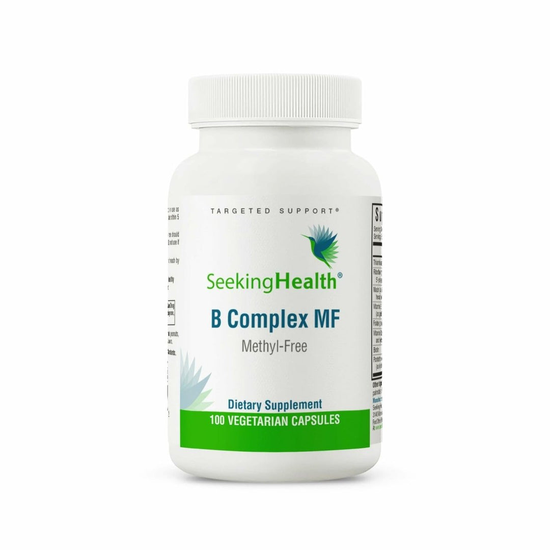 Seeking Health B Complex MF, Methyl - Free Forms of Folate and Vitamin B12, Healthy Energy, Immune System, Mood, and Memory Support, Vegan and Vegetarian (100 Capsules)* - The Oasis of Health