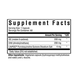 Seeking Health DIM + I3C, 400 mg Supplement, Supports Healthy Hormone Metabolism and Estrogen Balance for Women, Mood Support, Vegetarian (60 Capsules)* - The Oasis of Health
