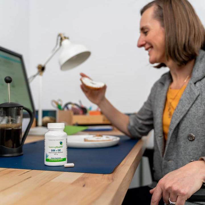 Seeking Health DIM + I3C, 400 mg Supplement, Supports Healthy Hormone Metabolism and Estrogen Balance for Women, Mood Support, Vegetarian (60 Capsules)* - The Oasis of Health