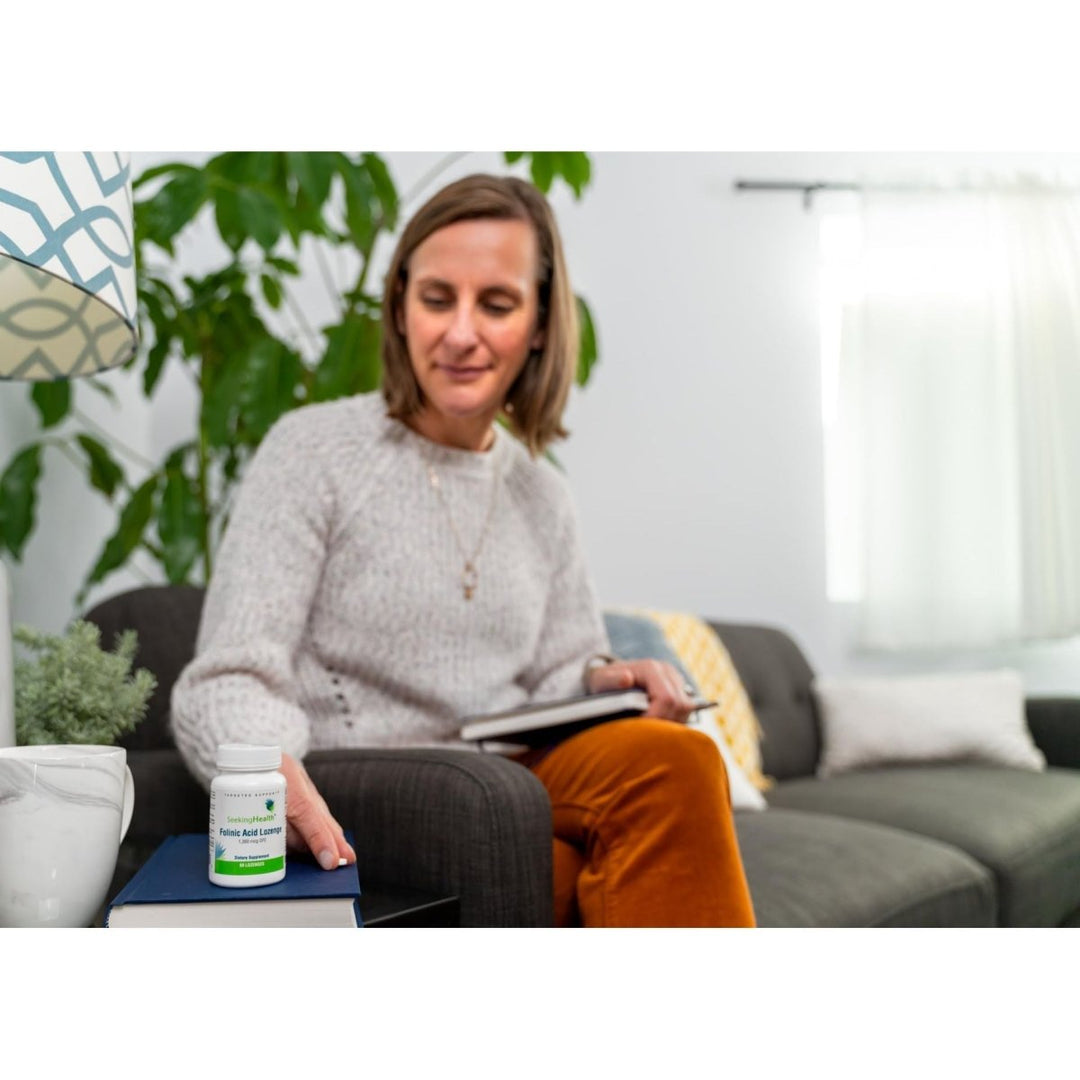 Seeking Health Folinic Acid, 1360 mcg DFE Folinic Acid to Support Homocysteine Levels, Methylation, Cognitive Function, and Energy, Vegan and Vegetarian (60 lozenges)* - The Oasis of Health