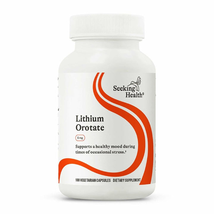 Seeking Health Lithium Orotate, 5 mg Lithium Supplement, Healthy Mood and Memory Support, Healthy Nervous System Function Support, Vegetarian (100 Capsules)* - The Oasis of Health