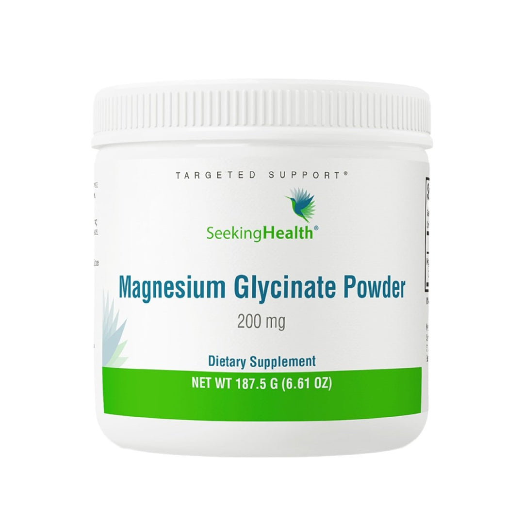 Seeking Health Magnesium Glycinate Powder, 200 mg per Serving, Bioavailable Bisglycinate Chelate, Support Sleep and Relaxation, Natural Energy, Vegetarian (75 servings)* - The Oasis of Health