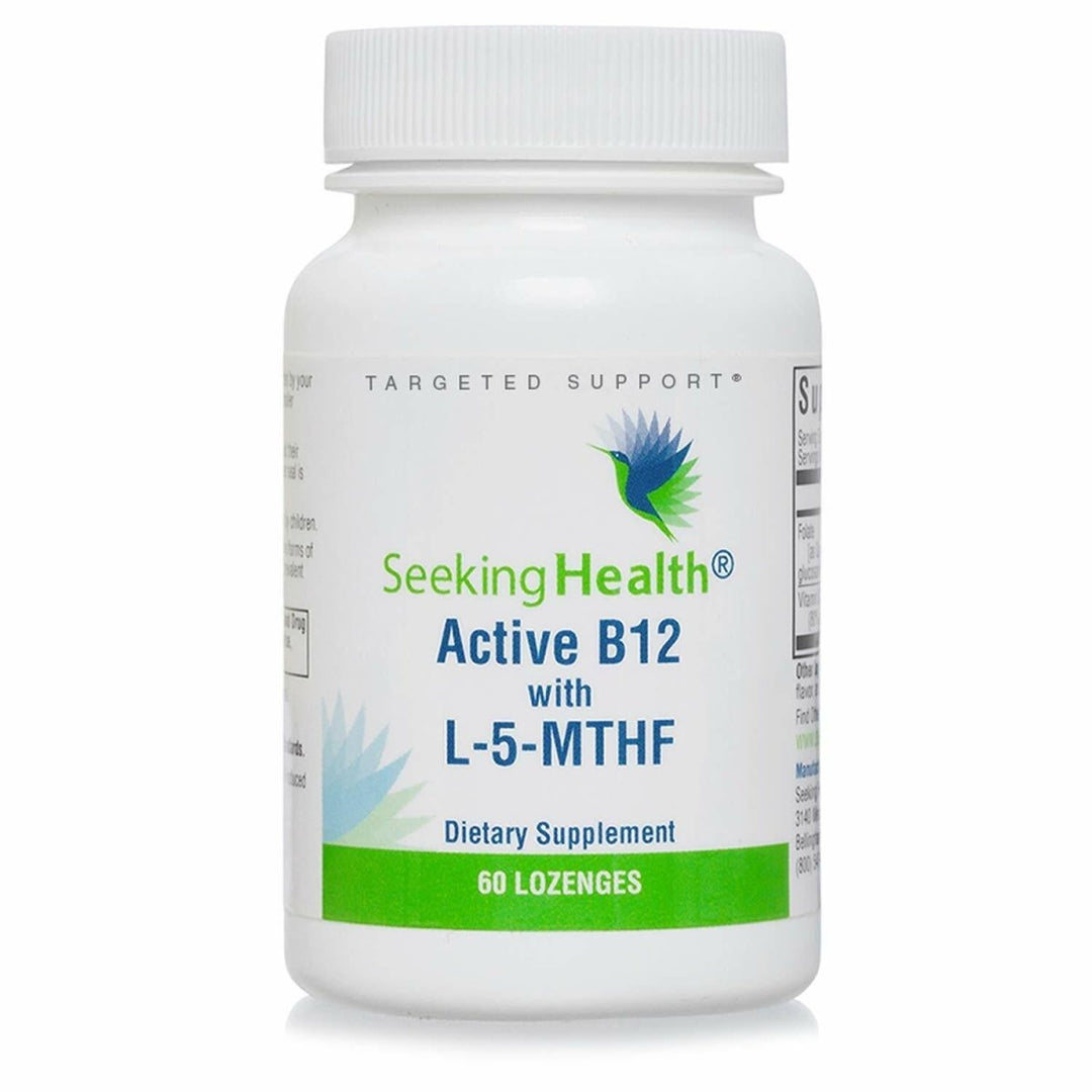 Seeking Health Methyl B12 with L - Methylfolate - MTHFR Support Supplement - Methylation Support Supplement - Lozenges to Support Brain Health & Energy - 60 Lozenges - The Oasis of Health