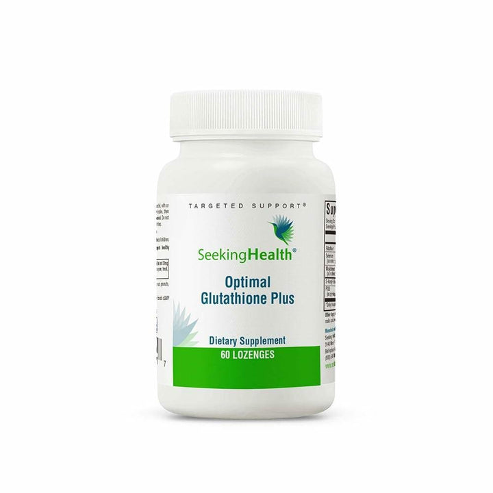 Seeking Health Optimal Glutathione Plus, 25 mg S - Acetyl - L - Glutathione with Cofactors, Immune and Detoxification Support, Liver Health, Antioxidant and Free Radical Support, Vegetarian (60 lozenges)* - The Oasis of Health