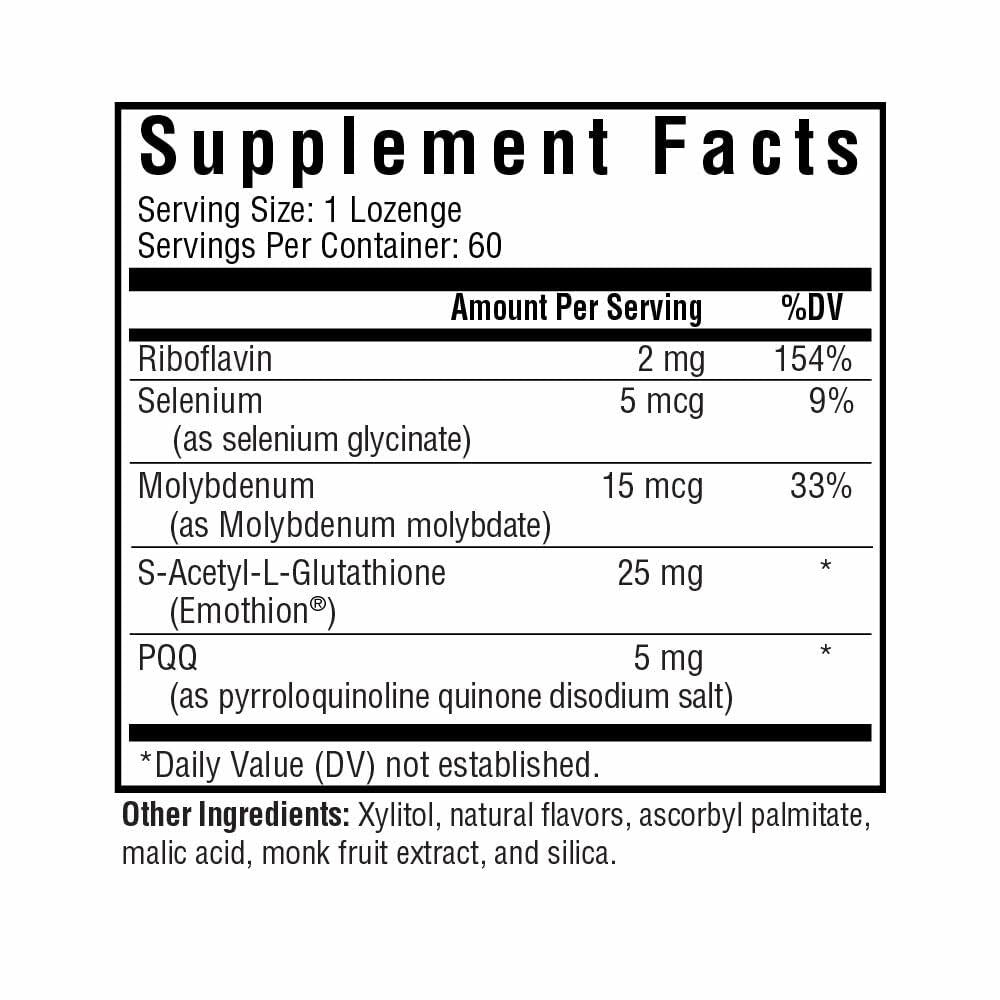 Seeking Health Optimal Glutathione Plus, 25 mg S - Acetyl - L - Glutathione with Cofactors, Immune and Detoxification Support, Liver Health, Antioxidant and Free Radical Support, Vegetarian (60 lozenges)* - The Oasis of Health