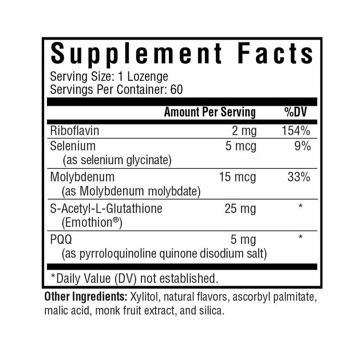 Seeking Health Optimal Glutathione Plus, 25 mg S - Acetyl - L - Glutathione with Cofactors, Immune and Detoxification Support, Liver Health, Antioxidant and Free Radical Support, Vegetarian (60 lozenges)* - The Oasis of Health