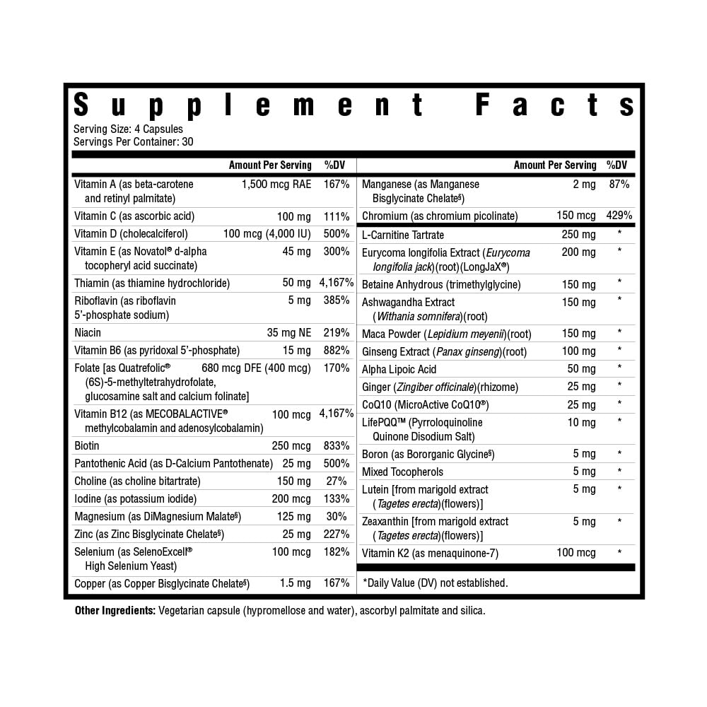 Seeking Health Optimal Man Multivitamin - Supplement with Zinc, Active Folate, & Alpha - Lipoic Acid - Multivitamin Supports Energy & Brain Health - Support Healthy Aging & Men's Health - 30 Servings - The Oasis of Health