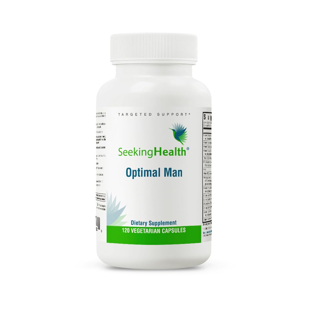 Seeking Health Optimal Man Multivitamin - Supplement with Zinc, Active Folate, & Alpha - Lipoic Acid - Multivitamin Supports Energy & Brain Health - Support Healthy Aging & Men's Health - 30 Servings - The Oasis of Health
