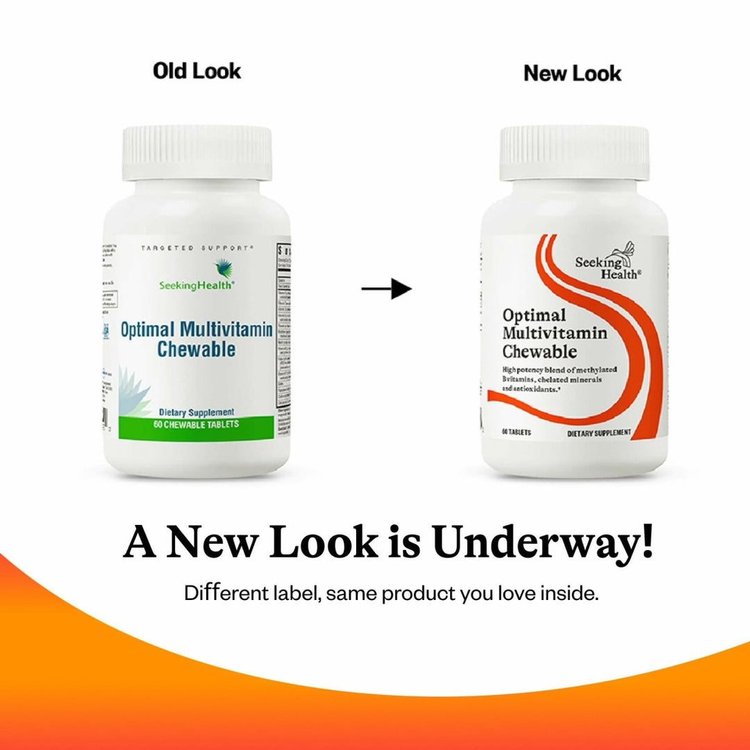 Seeking Health Optimal Multivitamin Chewable, Active B Vitamins with B12 and L - 5 - MTHF, Daily Vitamin for Men and Women, Wellness and Immune Support, Vegetarian (60 Tablets)* - The Oasis of Health
