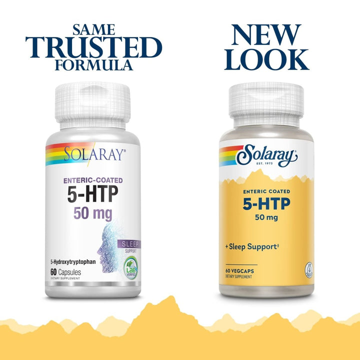 SOLARAY 5 - HTP - 60 Enteric - Coated Capsules - 50 mg - The Oasis of Health