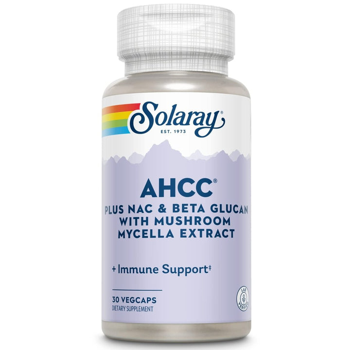 SOLARAY AHCC + NAC & Beta Glucan, Veg Cap (Btl - Plastic) | 30ct - The Oasis of Health