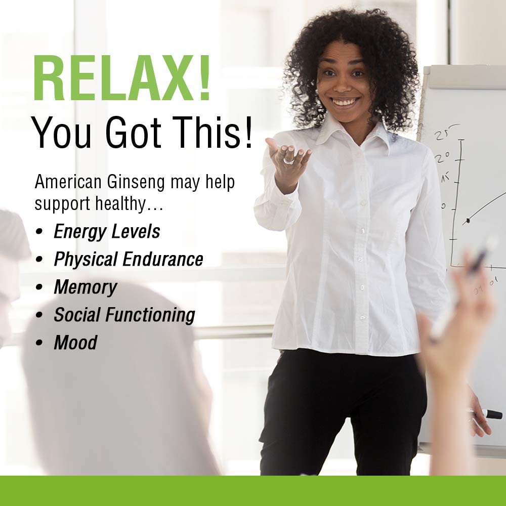 SOLARAY American Ginseng 480 mg | Adaptogenic Herb | Healthy Stress, Energy & Physical Endurance Support | 50 VegCaps - The Oasis of Health