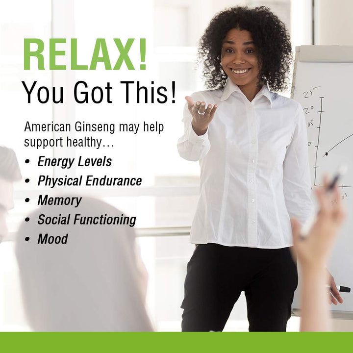 SOLARAY American Ginseng 480 mg | Adaptogenic Herb | Healthy Stress, Energy & Physical Endurance Support | 50 VegCaps - The Oasis of Health