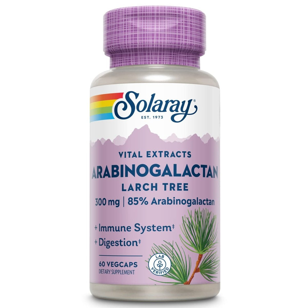SOLARAY Arabinogalactan, Larch Tree Extract 300mg - 60 VegCaps - The Oasis of Health