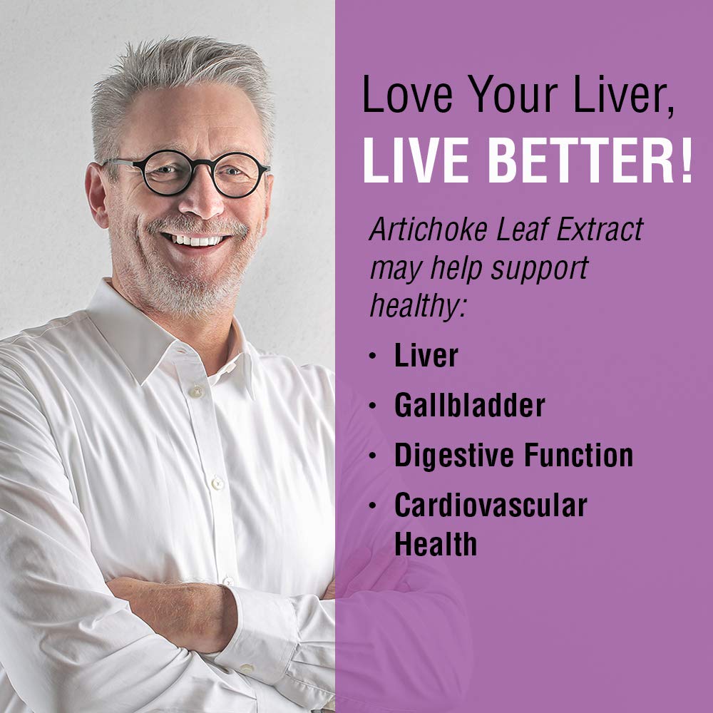 SOLARAY Artichoke Leaf Extract 600mg | Guaranteed Potency | Healthy Liver, Gall Bladder & Digestive Function Support | Lab Verified | 60 VegCaps - The Oasis of Health