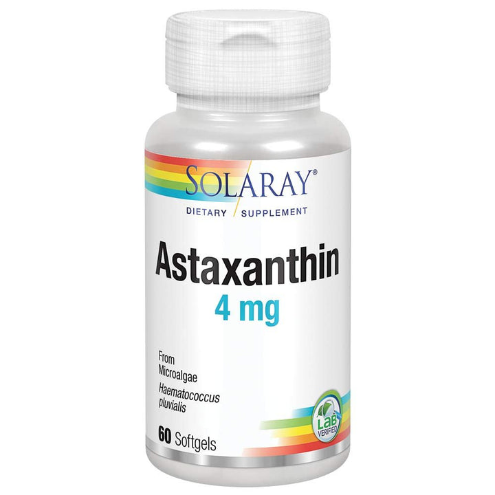 SOLARAY Astaxanthin 4 mg | Antioxidant | Healthy Eye, Skin, Cardiovascular Function & Joint Support | 60 Softgels - The Oasis of Health